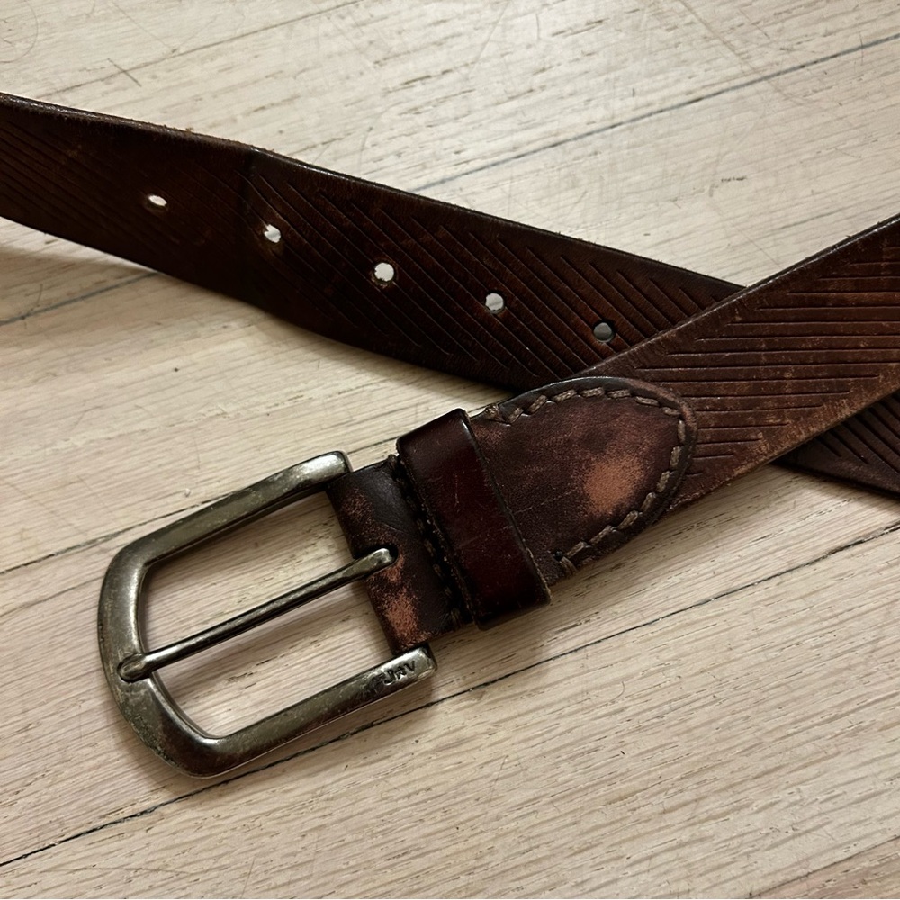 John Varvatos brown belt size 36